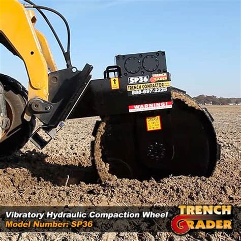 trench compactor mini skid steer|Mini Skid Steer Vibratory Compaction Wheel .